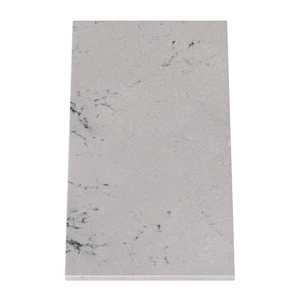 J Collection 12 in. W x 22 in. D Cultured Marble Slab Vanity Top in Icy Stone (3)