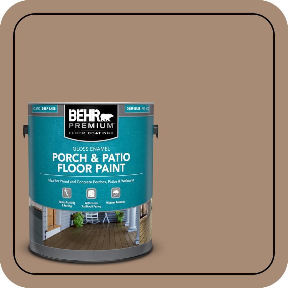 BEHR PREMIUM 1 gal. #N240-5 Rodeo Tan Gloss Enamel Interior/Exterior Porch and Patio Floor Paint