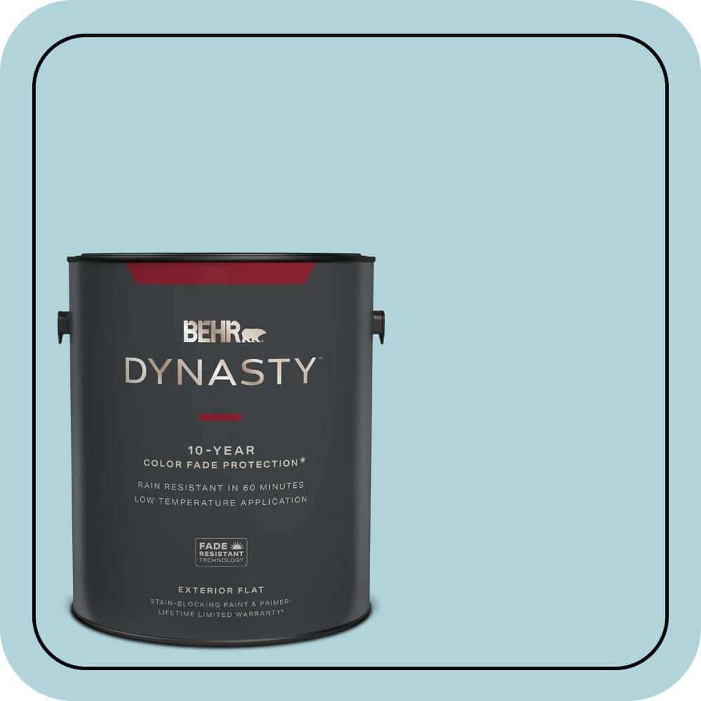 BEHR DYNASTY 1 gal. #520E-2 Tropical Breeze Flat Exterior Stain-Blocking Paint & Primer