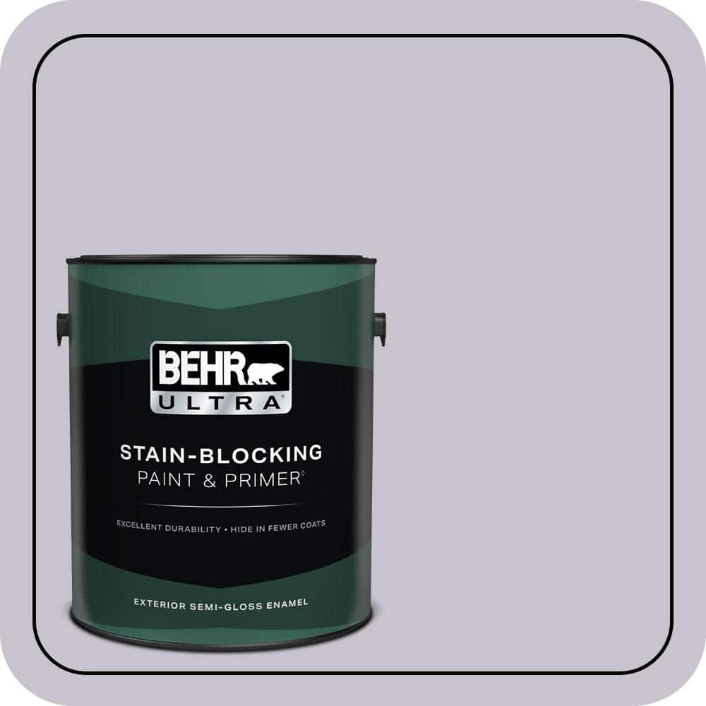 BEHR ULTRA 1 gal. #N560-1 Posture and Pose Semi-Gloss Enamel Exterior Paint & Primer