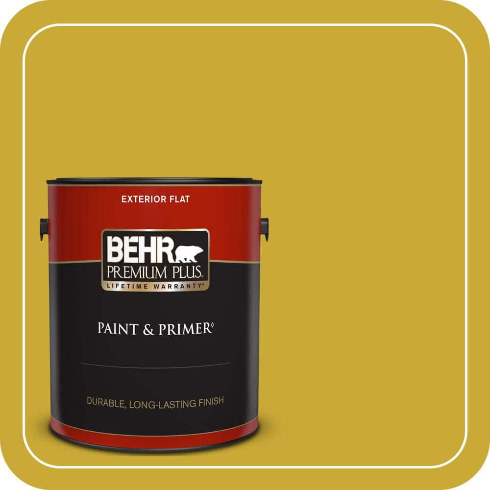 BEHR PREMIUM PLUS 1 gal. #P320-7 Sweet and Sour Flat Exterior Paint & Primer