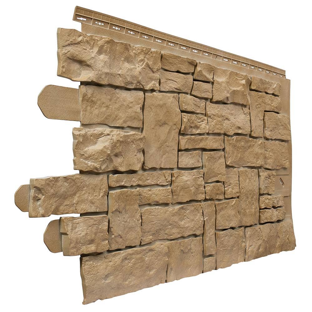 NovikStone 20.3 in. x 45 in. SK Stacked Stone Siding in Terra (10 Panels Per Box, 49.3 sq. ft.) (2)