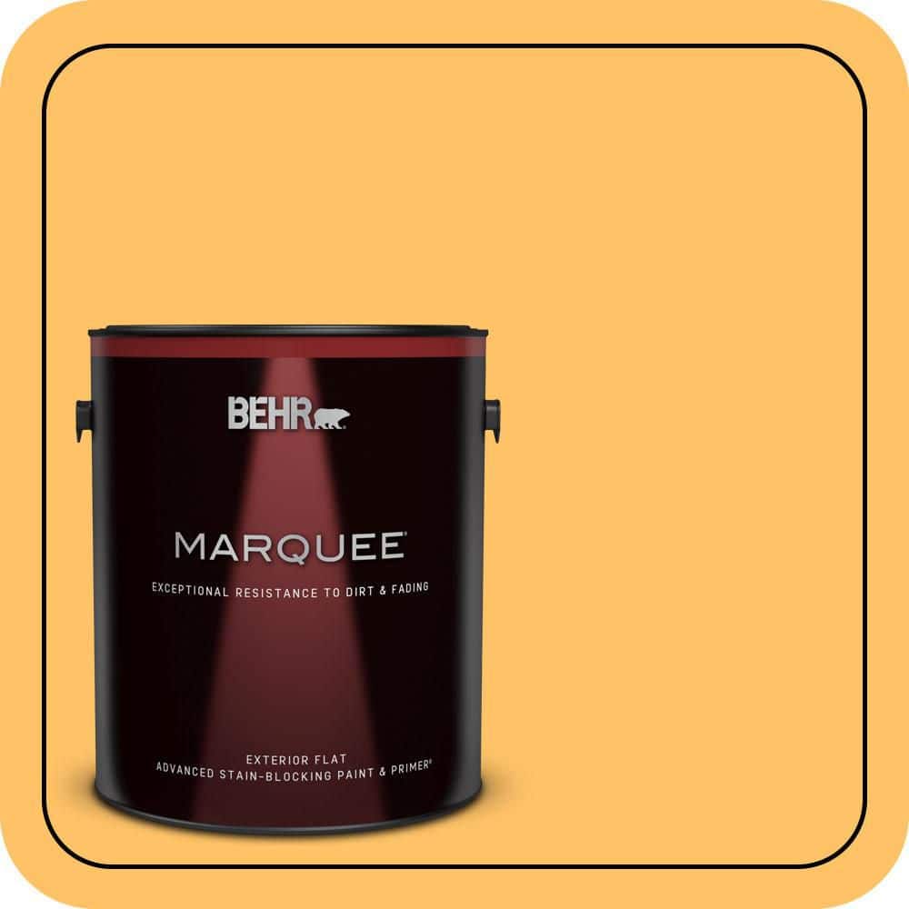 BEHR MARQUEE 1 gal. #PPU6-06 Honey Locust Flat Exterior Paint & Primer