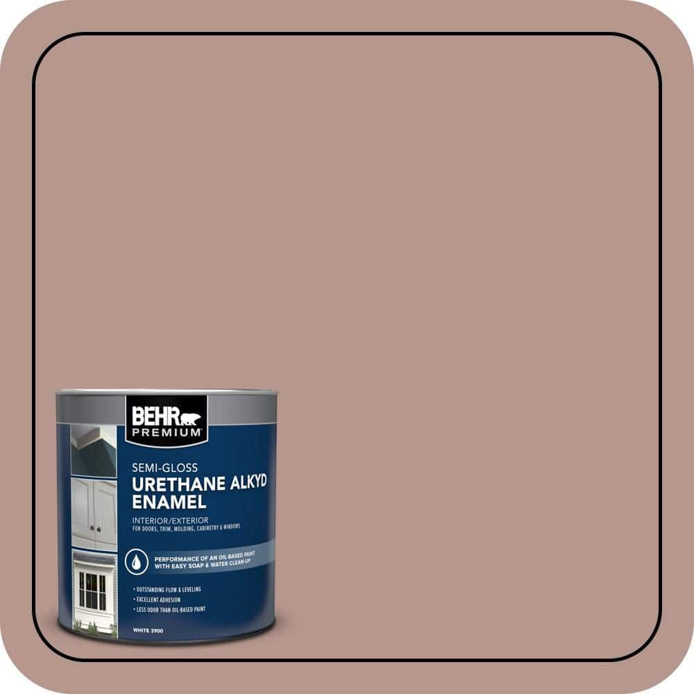BEHR PREMIUM 1 qt. #N160-4 Sonora Rose Semi-Gloss Enamel Urethane Alkyd Interior/Exterior Paint (1)