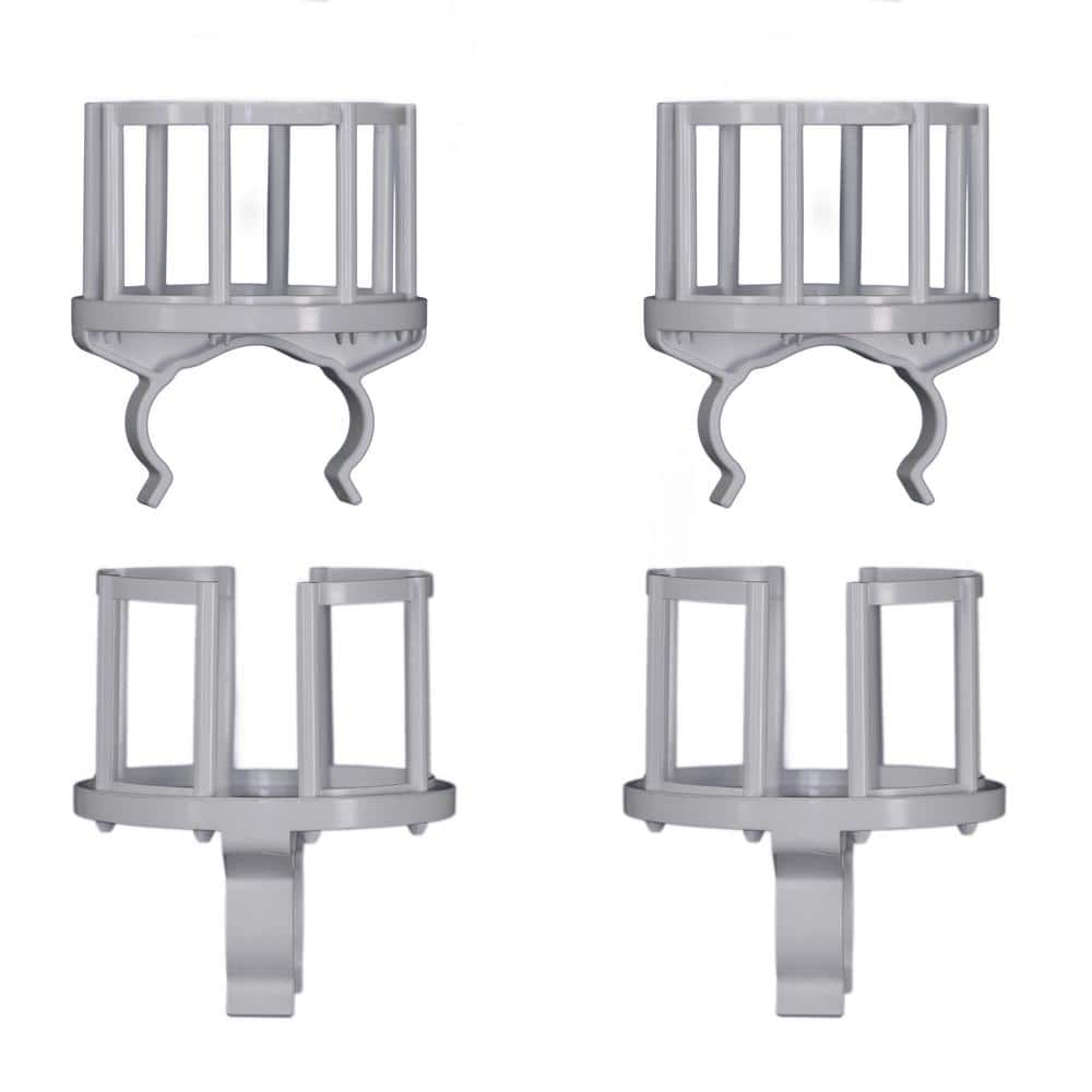 GLOBAL INNOVATIVE PRODUCTS White Plastic Deck Rail 5 Piece Pack (2)