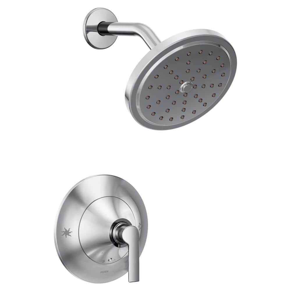 MOEN Doux 1-Handle Posi-Temp Shower Faucet Trim Kit in Chrome (Valve Not Included) (1)