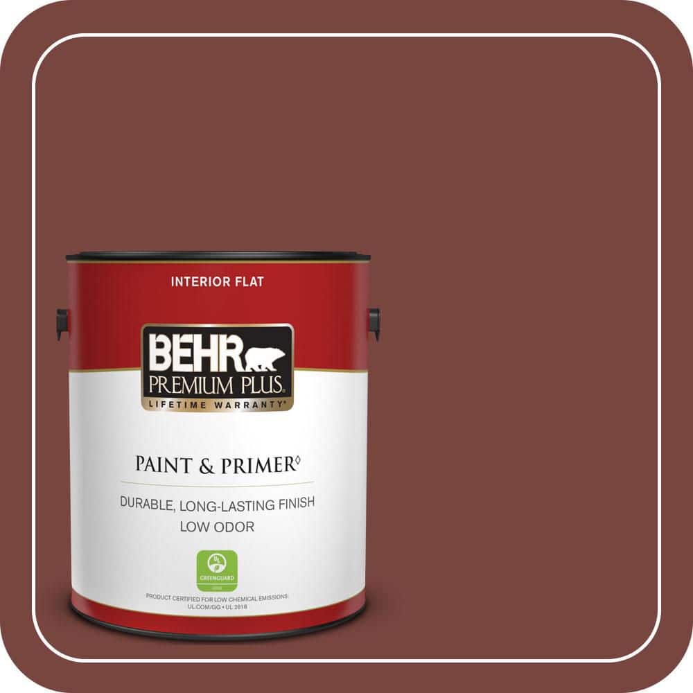 BEHR PREMIUM PLUS 1 gal. #PMD-89 Decadence Flat Low Odor Interior Paint & Primer