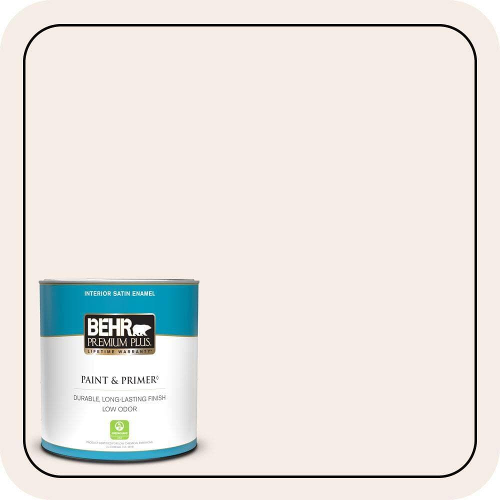BEHR PREMIUM PLUS #W-B-110 Soft Lace Enamel Low Odor & Primer (1)