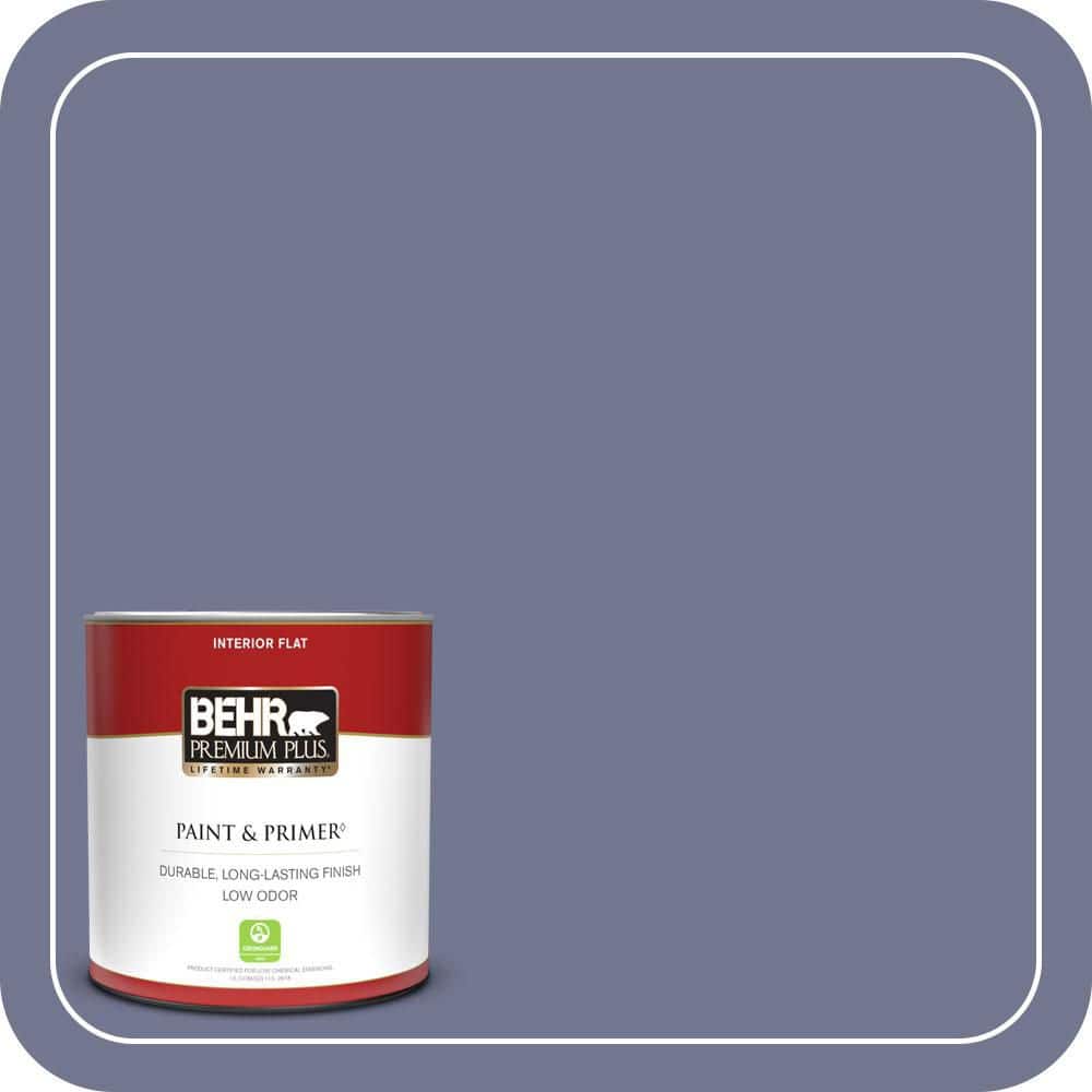 BEHR PREMIUM PLUS 1 qt. #MQ5-07 Little Theater Flat Low Odor Interior Paint & Primer
