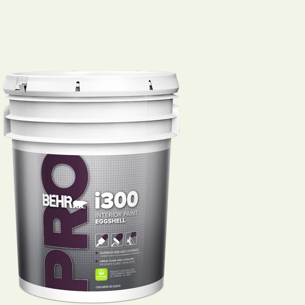 BEHR PRO 5 gal. #GR-W10 Calcium Eggshell Interior Paint