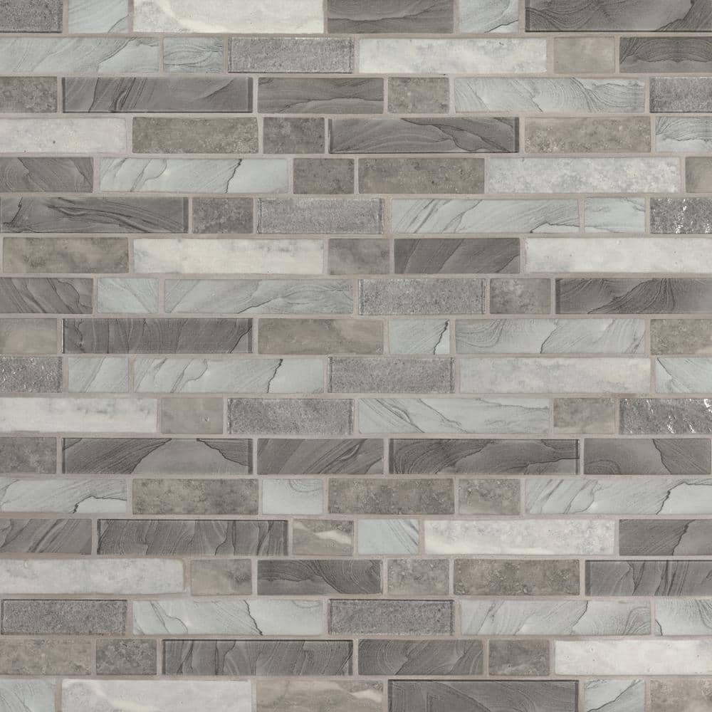 MSI Tarvos Interlocking 12 in. x 12 in. x 0.24 in. Glass Mesh-Mounted Mosaic Wall Tile (1 sq. ft. /Each) (2)