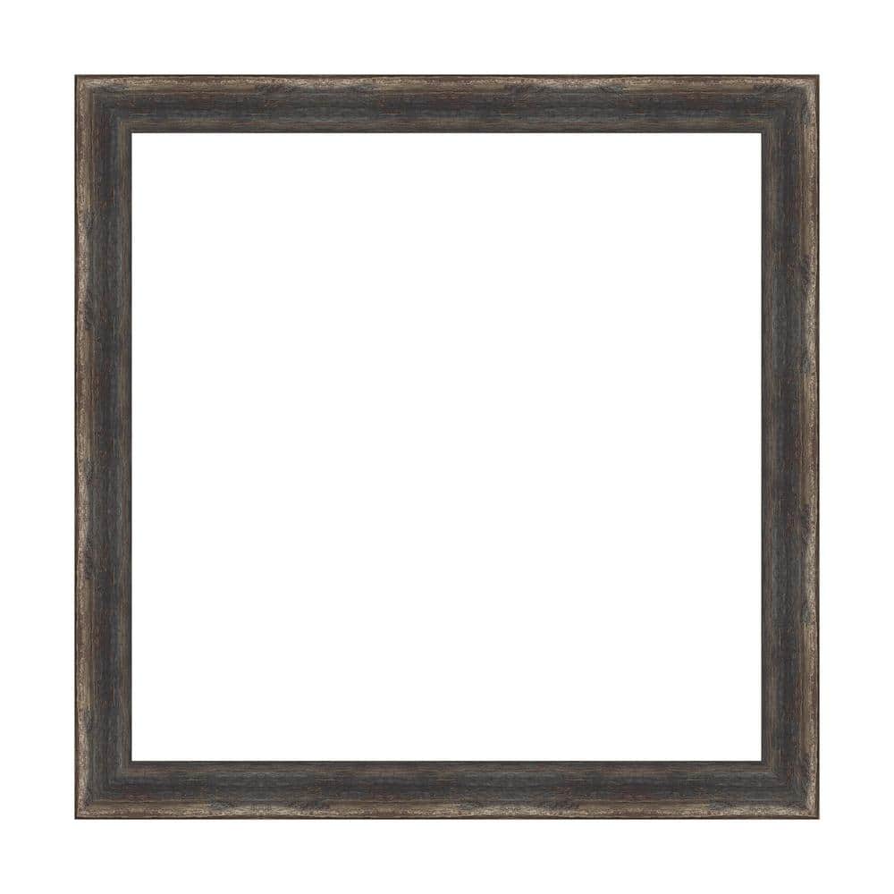 Amanti Art Mirror Makeover Bark Rustic Char Narrow 25.25 in. W x 25.25 in. H Bathroom Mirror Frame Border Kit-Fits a 24 x 24 mirror (1)