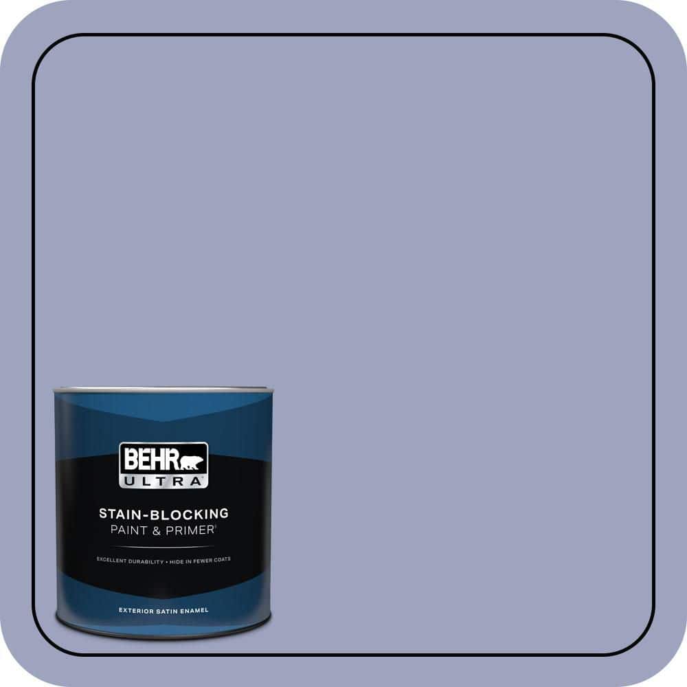 BEHR ULTRA 1 qt. #620D-4 Veranda Iris Satin Enamel Exterior Paint & Primer