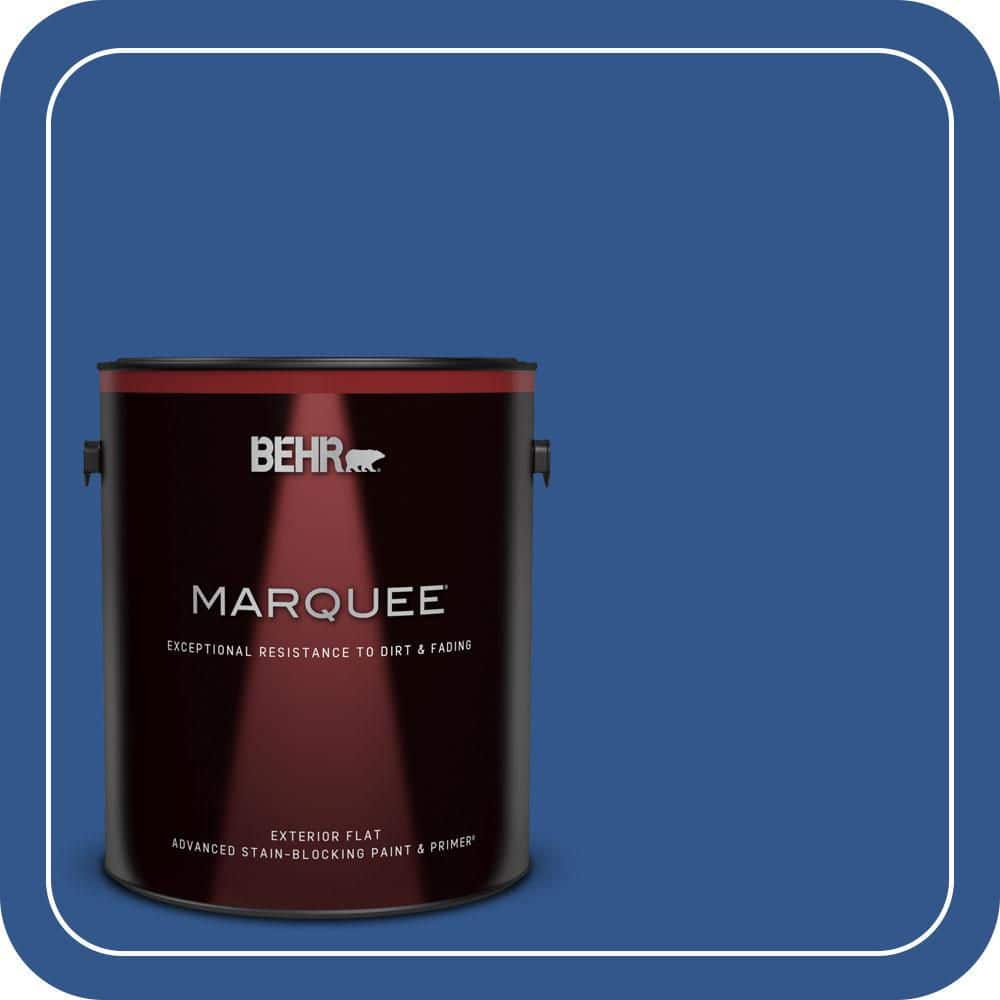 BEHR MARQUEE 1 gal. #PPU15-03 Dark Cobalt Blue Flat Exterior Paint & Primer