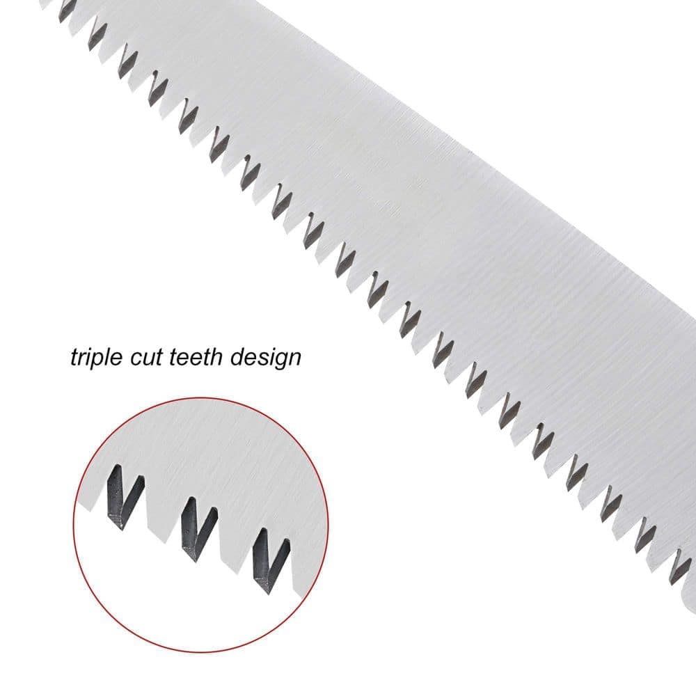 Unbranded 7.7 in. Folding Pruning Saw with Triple-Cut Razor Teeth for Wood Cutting and Tree Trimming Gardening Tools (3)