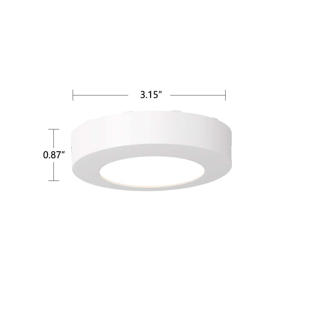 Commercial Electric 3-Light Plug-In LED White Puck Light Kit with CCT Changing (2700K/3000K/4000K) (4)