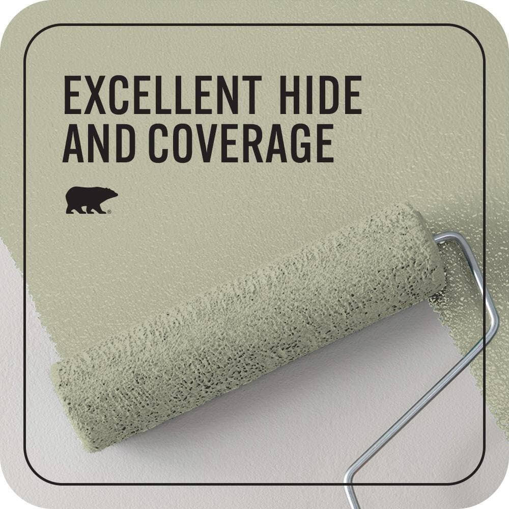 BEHR PREMIUM PLUS #ICC-57 Dried Thyme Enamel Interior/Exterior Paint & Primer Color Sample (4)