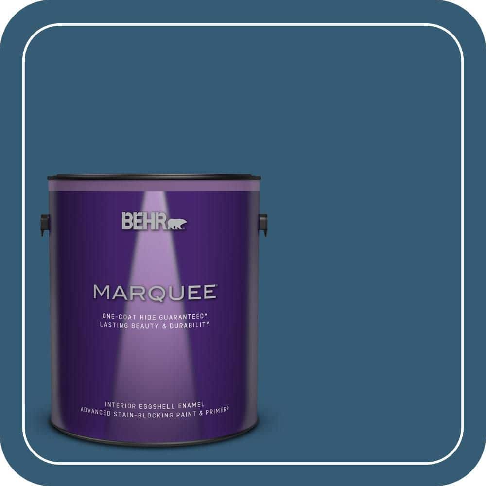 BEHR MARQUEE 1 gal. #M490-7 Shasta Lake One-Coat Hide Eggshell Enamel Interior Paint & Primer