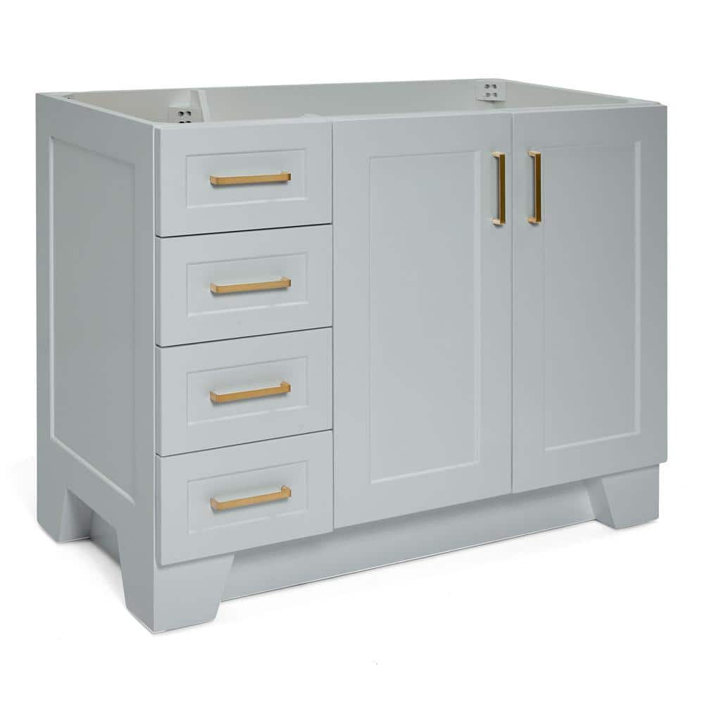 ARIEL Taylor 42 in. Freestanding Bathroom Vanity Cabinet without Top in Gray (Assembled) (3)