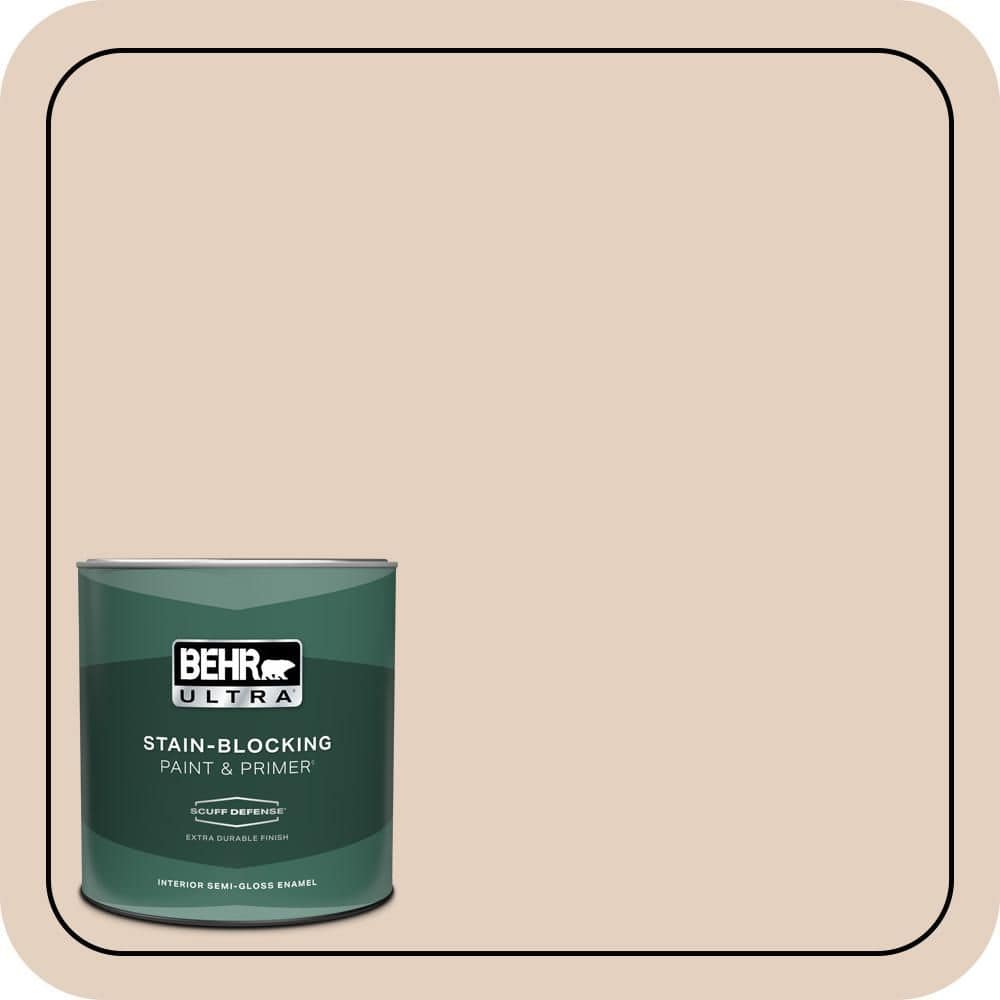 BEHR ULTRA 1 qt. #S220-1 Autumn Blush Extra Durable Semi-Gloss Enamel Interior Paint & Primer