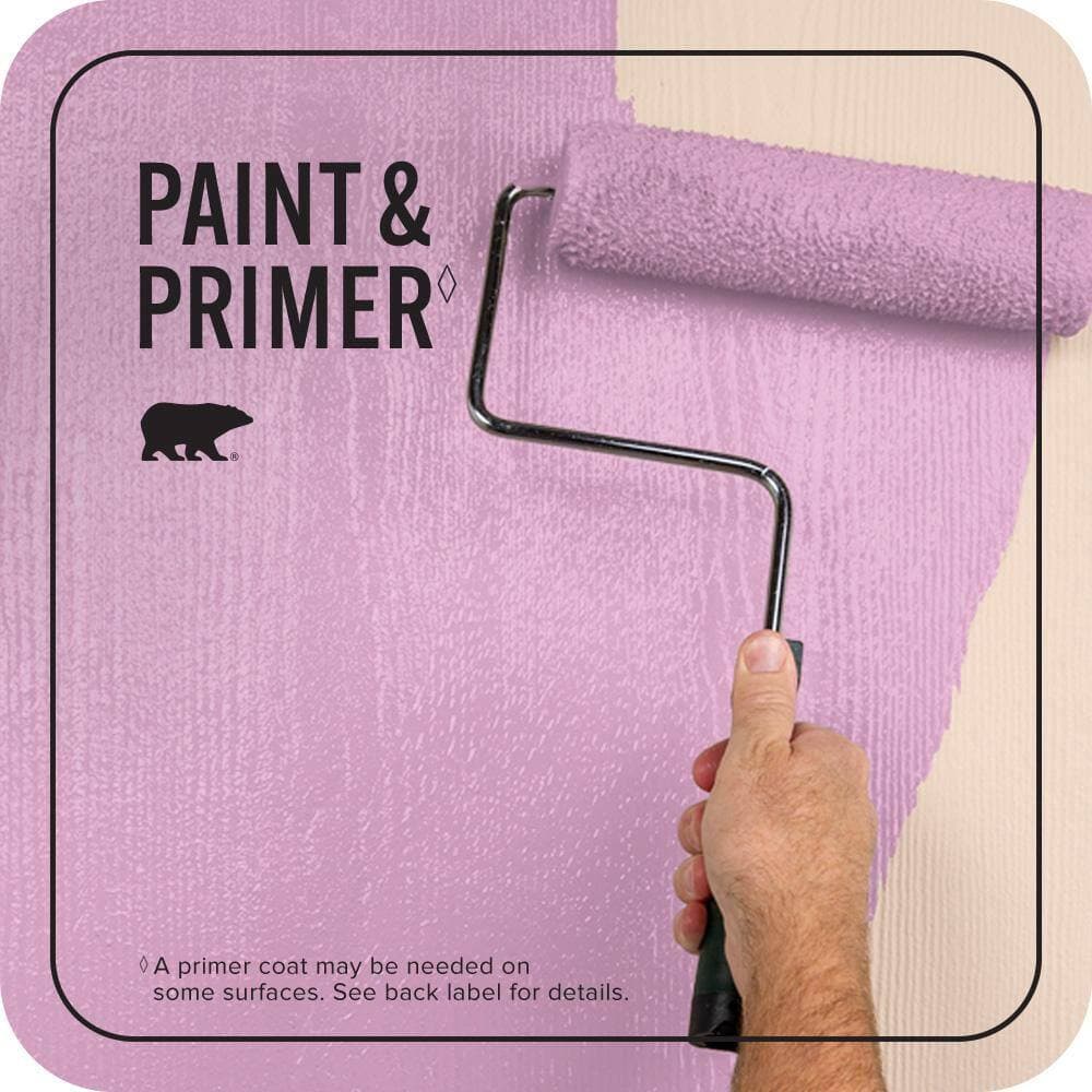 BEHR PREMIUM PLUS 1 gal. #680A-3 Pink Bliss Flat Exterior Paint & Primer (3)