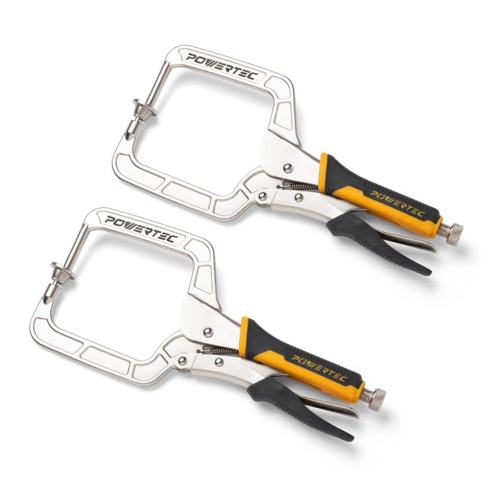 ‎POWERTEC Quick Release 12 in. Right Angle Pocket Hole Clamps for Pocket Hole Joint Assembly (2-Pack) (1)