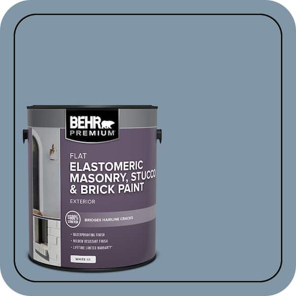 BEHR PREMIUM 1 gal. #560F-5 Bleached Denim Elastomeric Masonry, Stucco and Brick Exterior Paint (2)