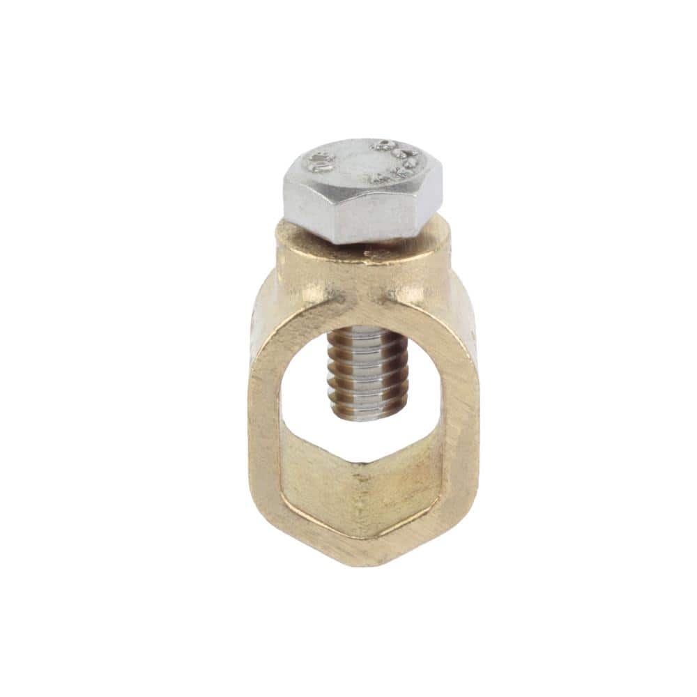 Commercial Electric 3/8 in. to 1/2 in. Bronze Ground Rod Clamp for 10 - 2 AWG