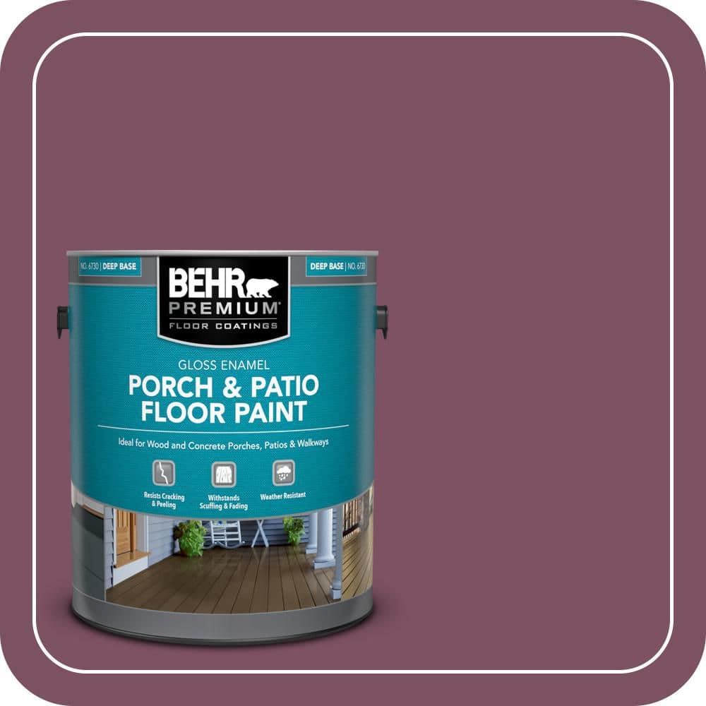 BEHR PREMIUM 1 gal. #PPU1-19 Classic Berry Gloss Enamel Interior/Exterior Porch and Patio Floor Paint