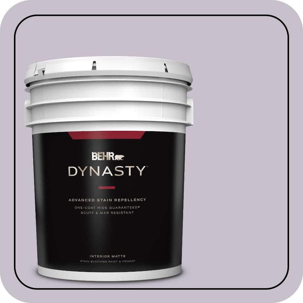 BEHR DYNASTY 5 gal. #660E-3 Foxgloves Matte Interior Stain-Blocking Paint & Primer