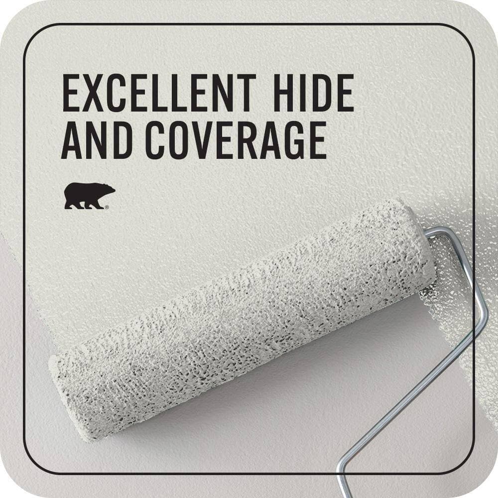 BEHR PREMIUM PLUS #N370-1 Roadster White Enamel EcoMix Plant-Based & Primer (2)