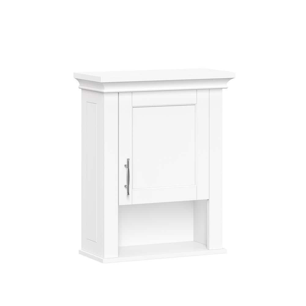 RiverRidge Home Ashland 16.63 in. W x 7.38 in. D x 20.63 in. H Single-Door Wall Mount Bathroom Storage Medicine Cabinet in White (2)