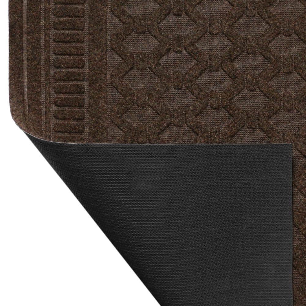TrafficMaster Embossed Mocha Brown 3 ft. x 4 ft. Indoor Outdoor Door Mat (4)