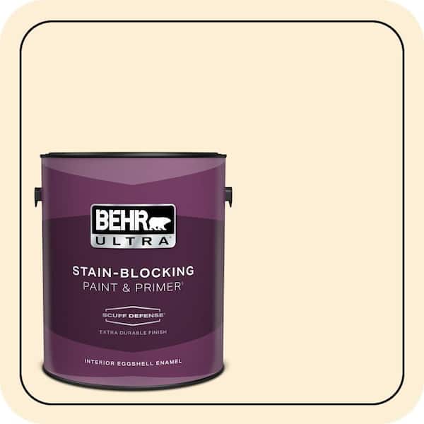 BEHR PREMIUM PLUS #310A-1 Ivory Invitation Enamel Low Odor & Primer (2)