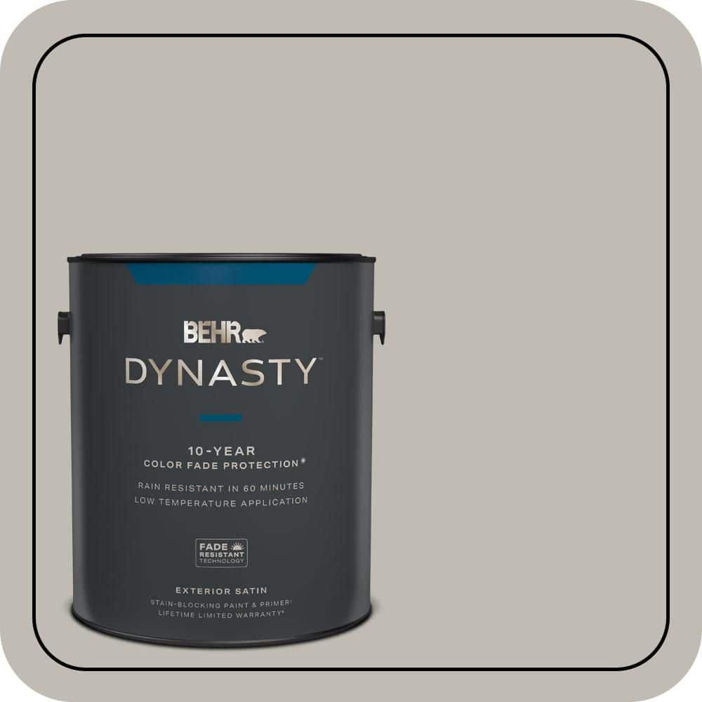 BEHR DYNASTY 1 gal. #MQ6-23 Pumice Satin Enamel Exterior Stain-Blocking Paint & Primer