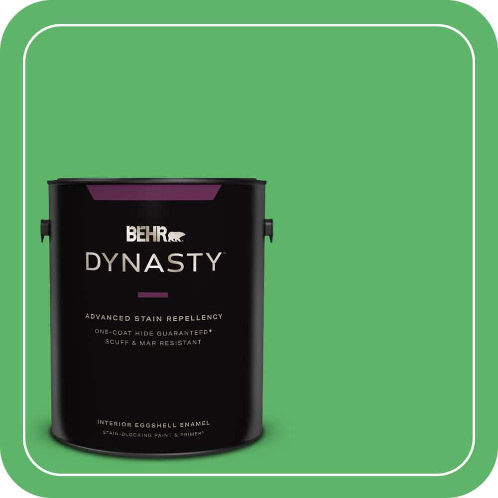 BEHR DYNASTY 1 gal. #P390-6 Lawn Party Eggshell Enamel Interior Stain-Blocking Paint & Primer