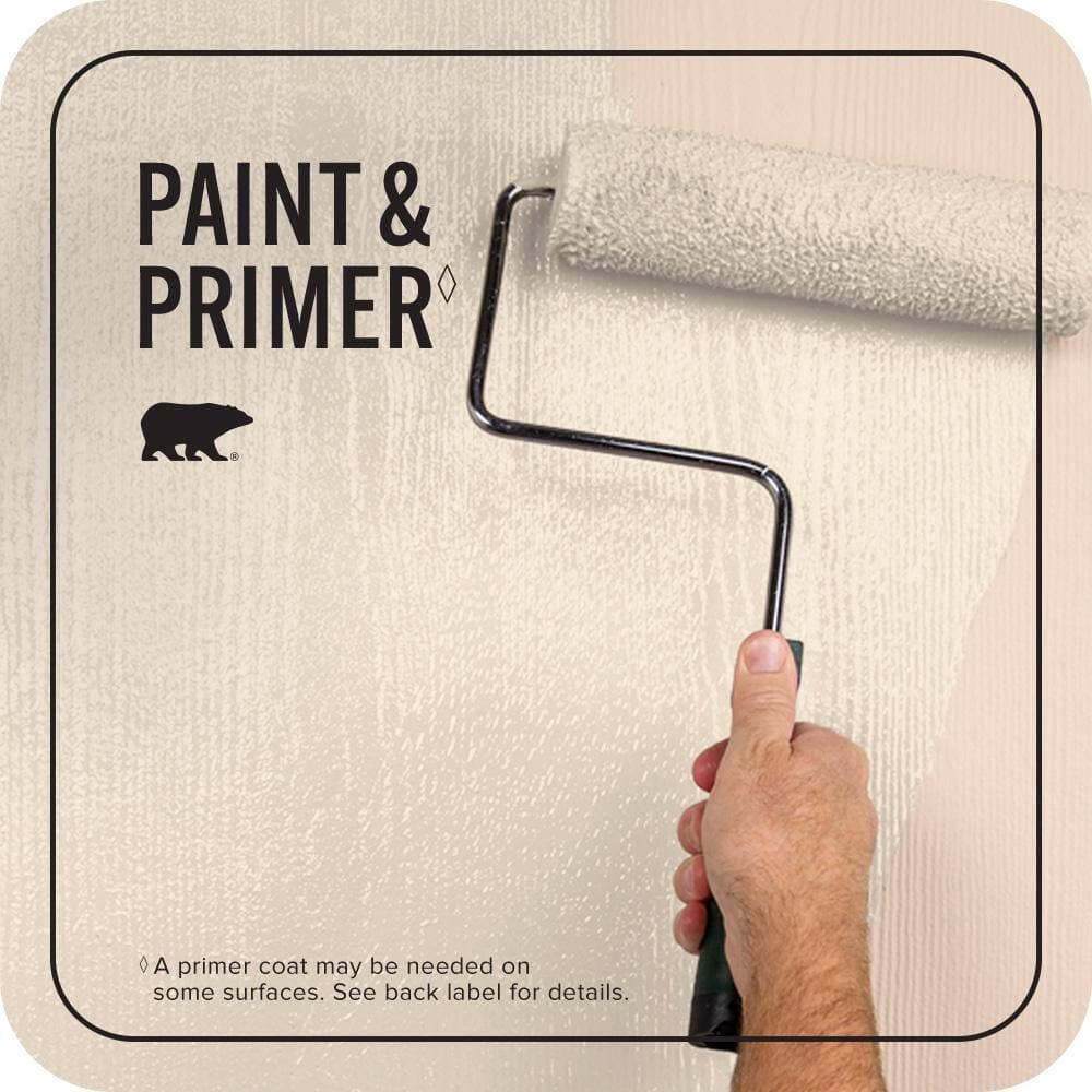BEHR PREMIUM PLUS 1 gal. #PPU4-09 Cafe Cream Flat Exterior Paint & Primer (3)