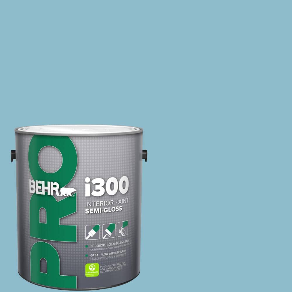 BEHR PRO 1 gal. #S460-3 Blue Echo Semi-Gloss Interior Paint (1)