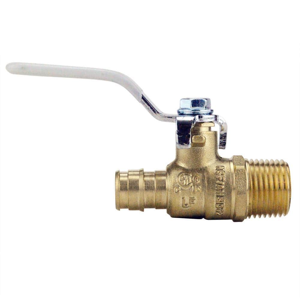 Apollo 1/2 in. Brass PEX-A Barb x 1/2 in. Male Pipe Thread Ball Valve (1)