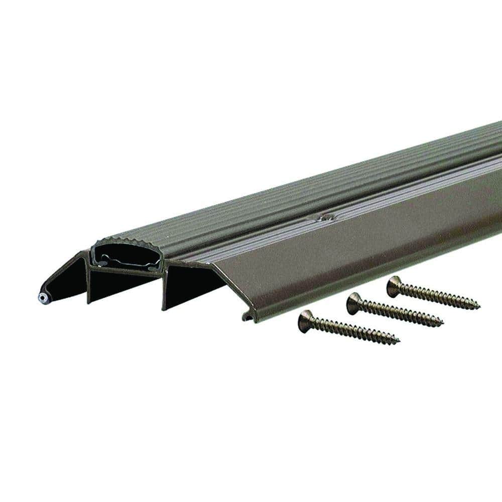 M-D Building Products Deluxe Low 3-3/4 in. x 47-1/2 in. Bronze Aluminum Threshold with Vinyl Seal (2)