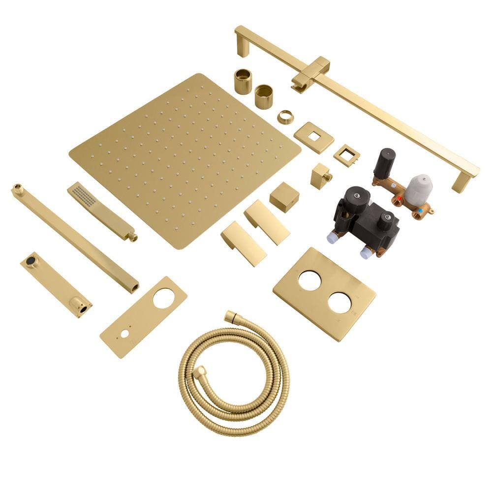 ZLINE Kitchen and Bath Bliss Shower System with 16 in. Oversized Shower Head in Champagne Bronze (2)