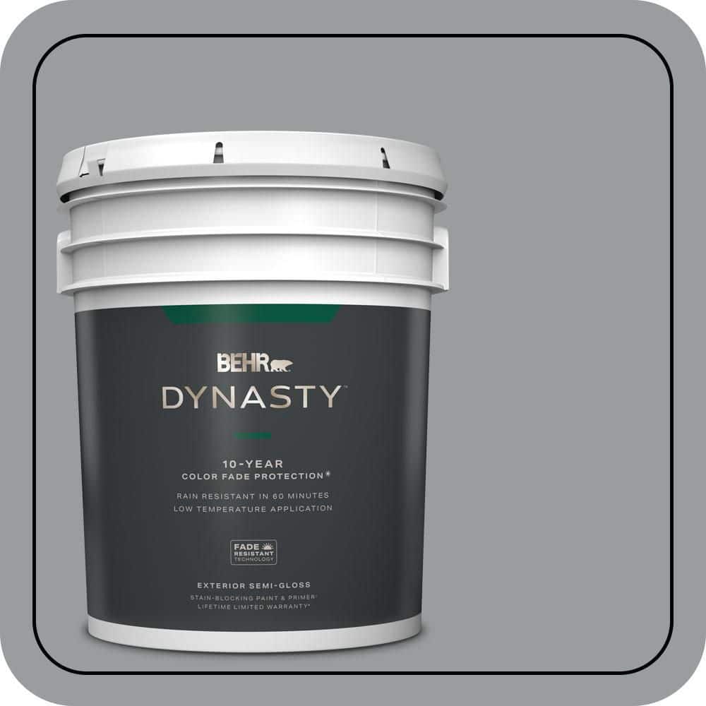 BEHR DYNASTY 5 gal. #N500-4 Pencil Sketch Semi-Gloss Enamel Exterior Stain-Blocking Paint & Primer