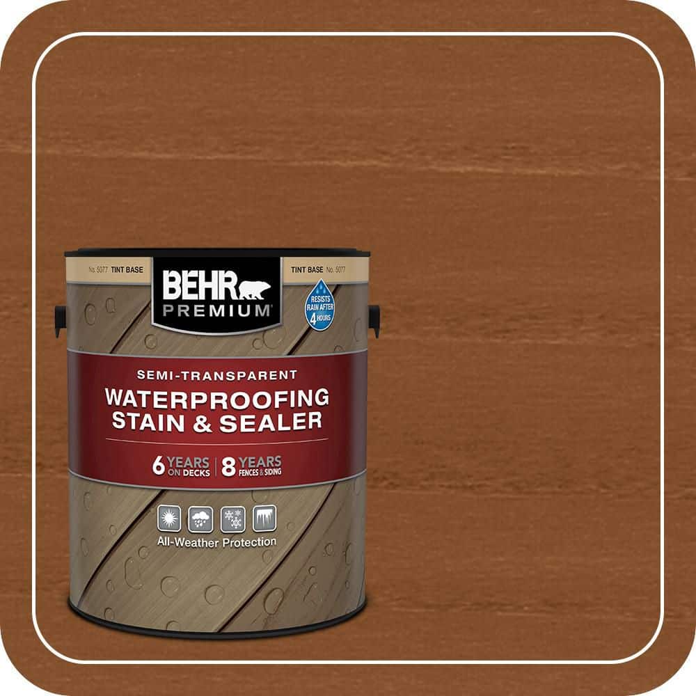 BEHR PREMIUM 1 gal. #ST-116 Woodbridge Semi-Transparent Waterproofing Exterior Wood Stain and Sealer (1)