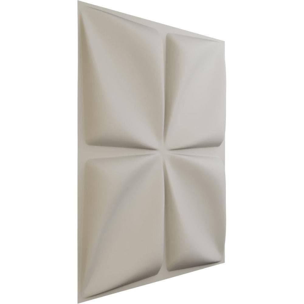 Ekena Millwork 19-5/8-in W x 19-5/8-in H Riley EnduraWall Decorative 3D Wall Panel Satin Blossom White (2)