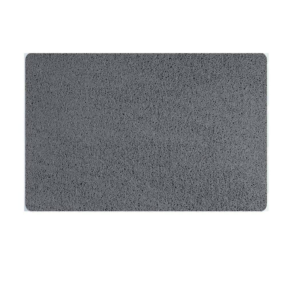 Numhew 32 in. x 17 in. Non Slip PVC Bath Mat in Gray, Foot Scrubber Anti Slip Fast Drying Shower Mat for Tub, Floor, Bathroom (2)