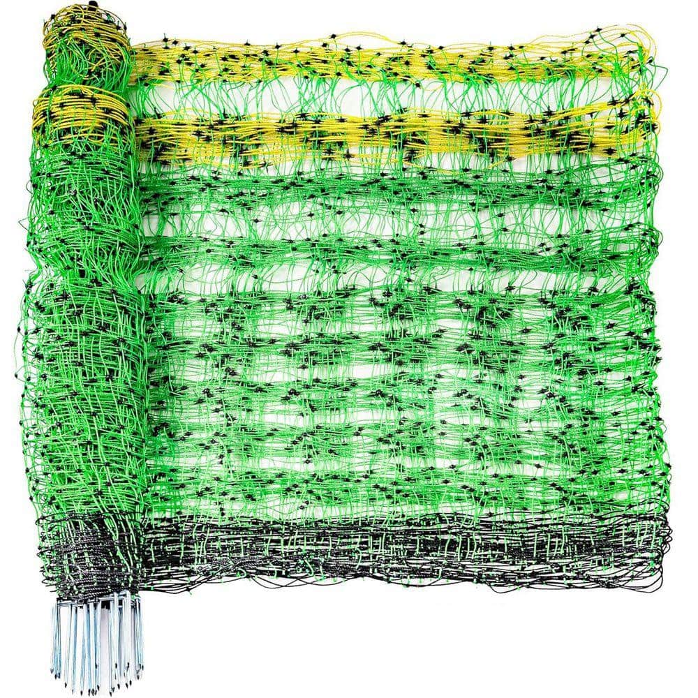 KIWDZFU Electric Fence Netting 47.2H x 164 ft. L Portable Livestock Mesh for Lambs Dogs Deer Larger Animals for Farms Gardens