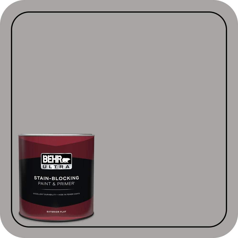 BEHR ULTRA 1 qt. #PPU26-07 Smokey Wings Flat Exterior Paint & Primer