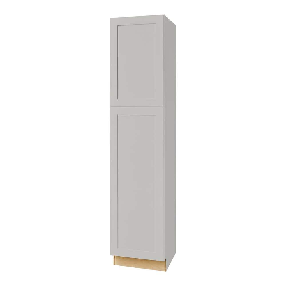 Hampton Bay Avondale 18 in. W x 24 in. D x 84 in. H Ready to Assemble Plywood Shaker Pantry Kitchen Cabinet in Dove Gray