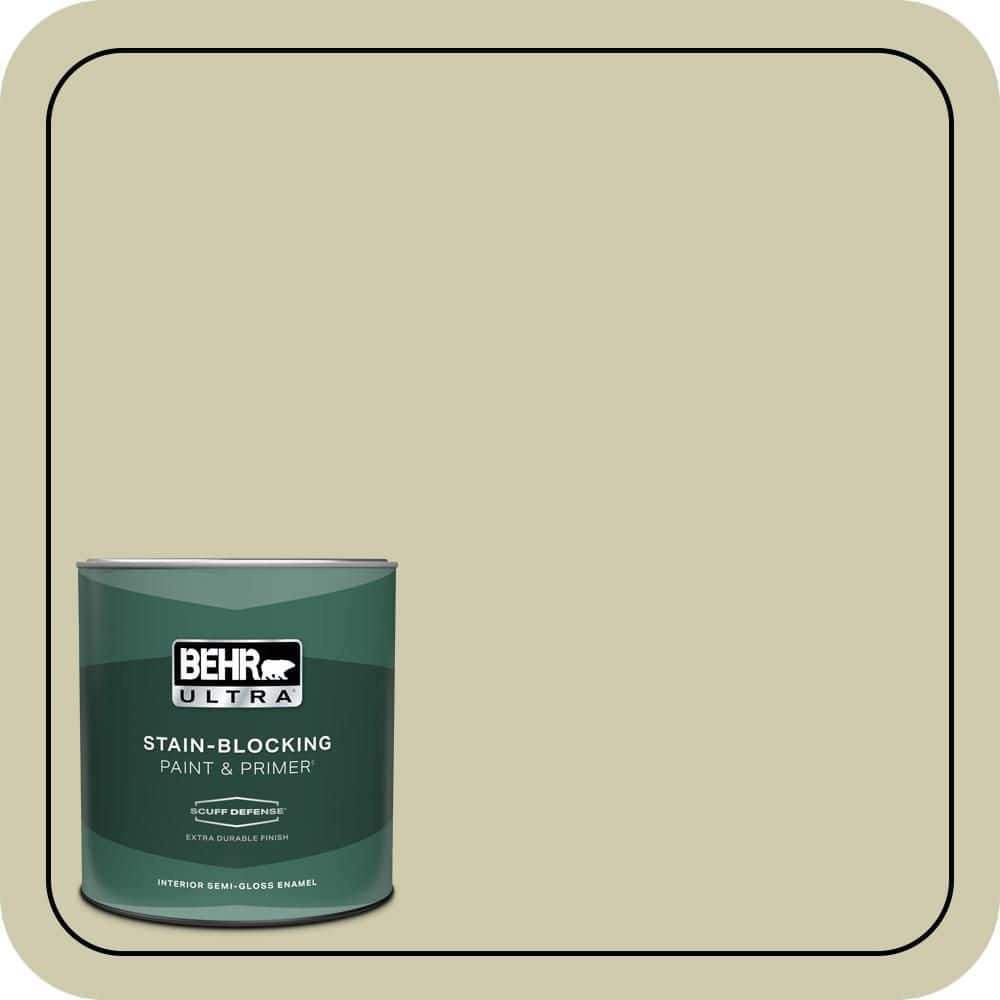 BEHR ULTRA 1 qt. #PPU9-18 Cilantro Cream Extra Durable Semi-Gloss Enamel Interior Paint & Primer