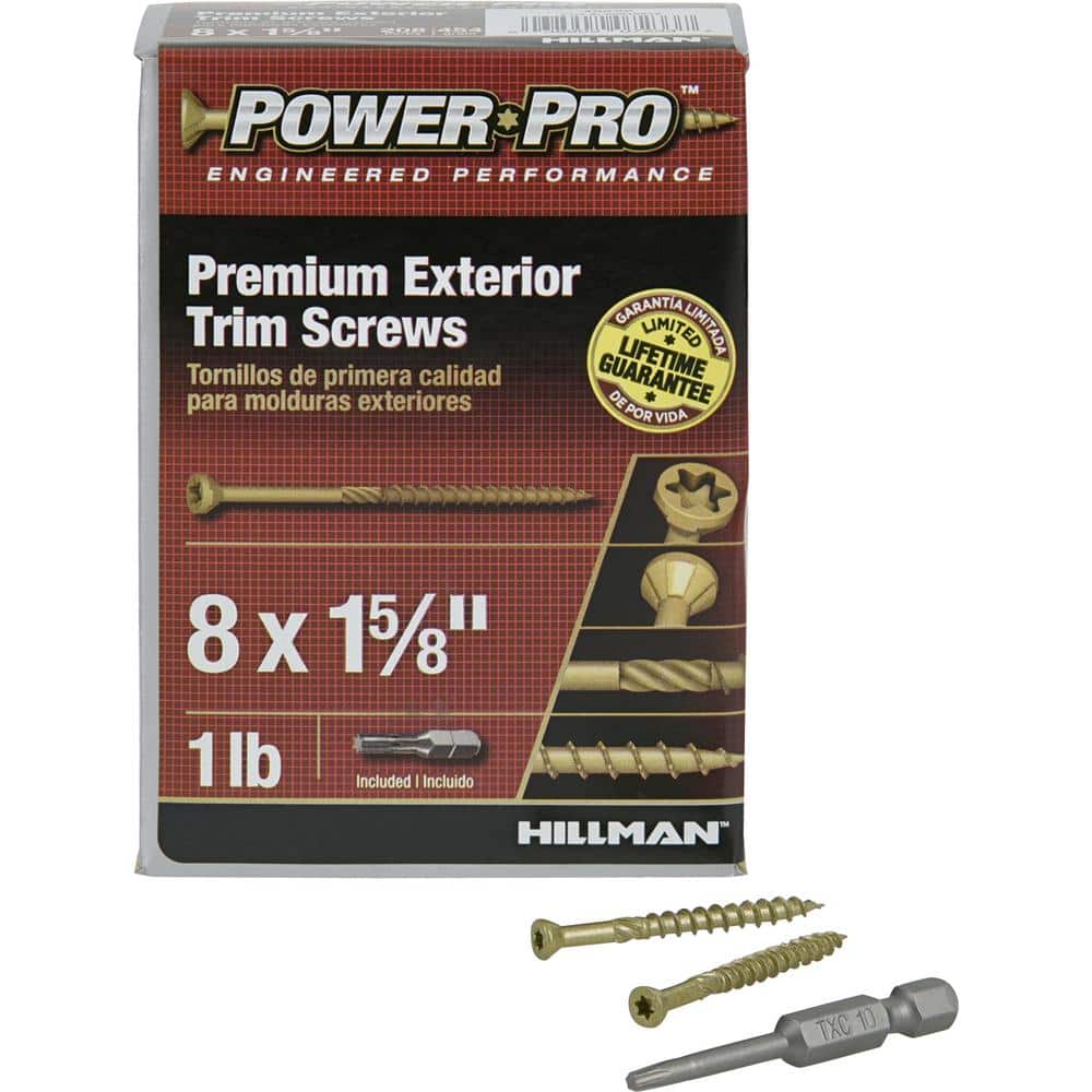 Everbilt #8 x 1-5/8 in. Star Drive Trim Head Exterior Wood Screws 1 lb.-Box (208-Piece) (2)